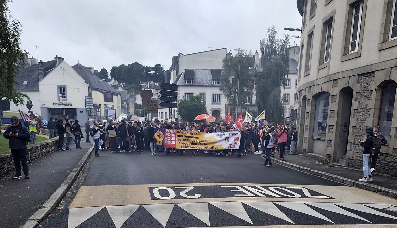 10 septembre 2025 "Bloquons tout" Morlaix. Photo pyb29.
